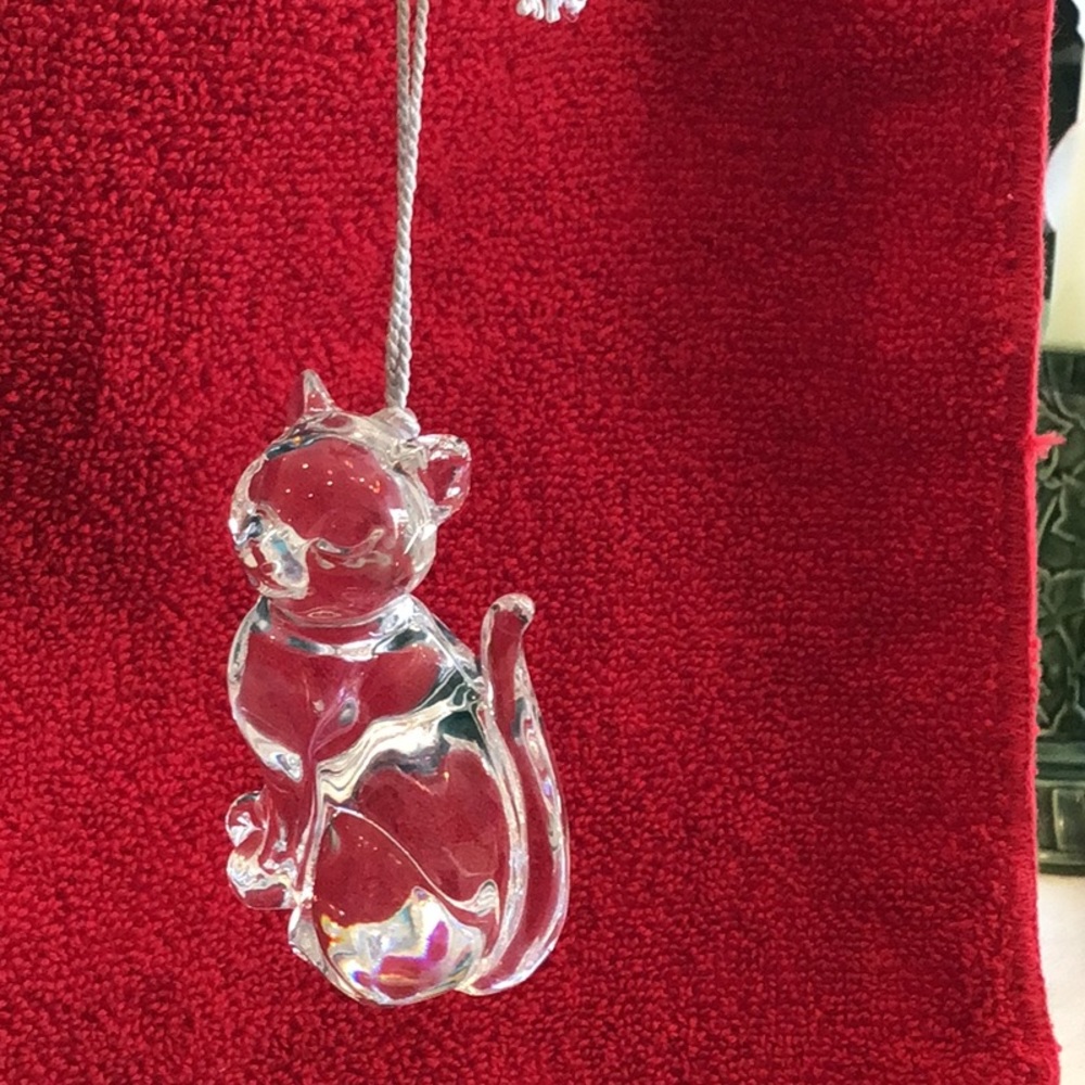 Lenox Crystal Cat Ornament.